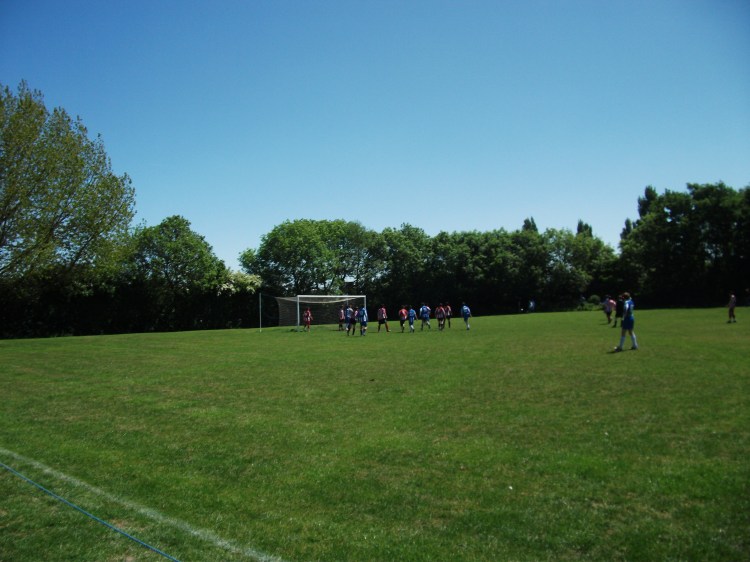 More of Dad's quality photography skills on display here. Somewhere in this mix, I'm about to score a penalty.